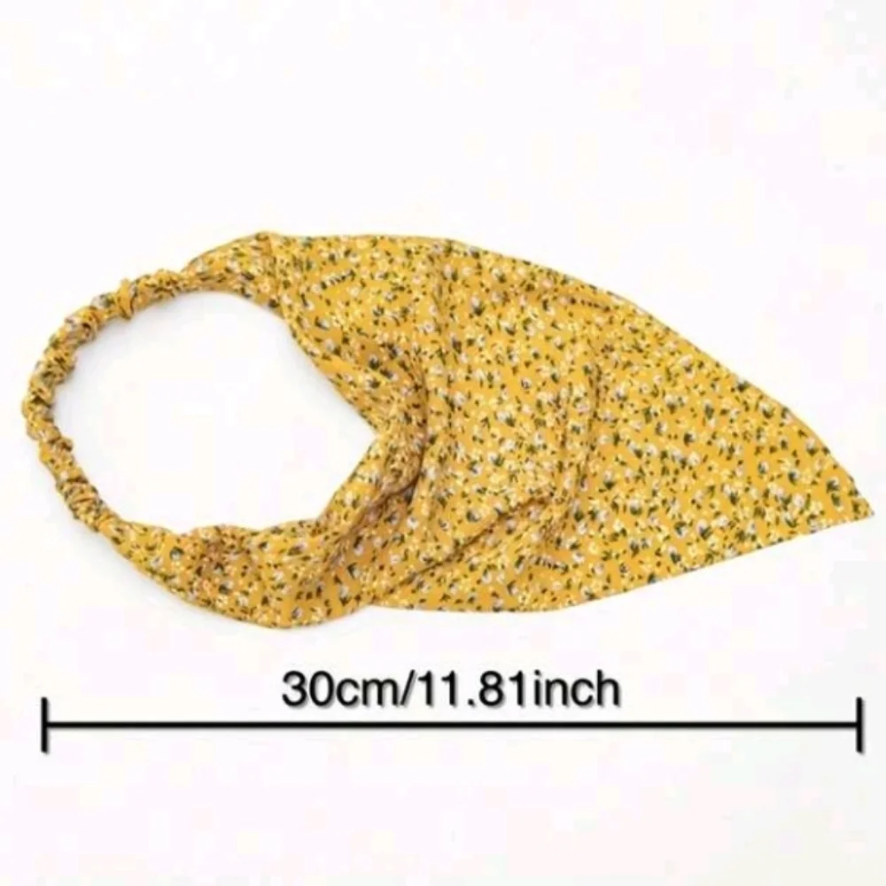 Ditsy Floral Boho Earthtone Colors Lightweight Bandana Scarves Set Of 5